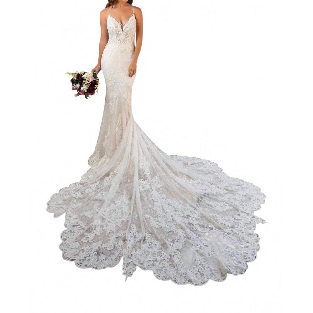 NEW KITTY CHEN COUTURE karlee fit and flare gown in ivory/toffee